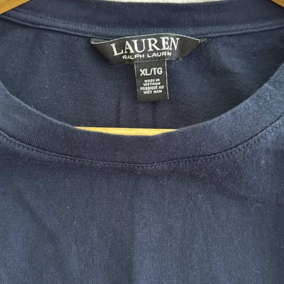 Lauren Ralph Lauren Cotton-Blend Long-Sleeve Tee navy XL - Picture 3 of 6